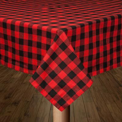 Lintex Linens Buffalo Check Red and Black Tablecloth