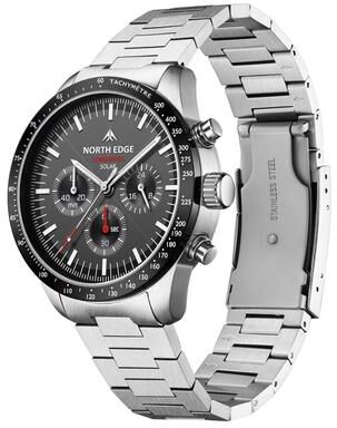 Everyday Crate NORTH EDGE LONGWINGS Solar Powered Watch Stainless Steel Outdoor Sports Watch For Men NORTH EDGE LONGWINGS Solar Powered Watch Stainless Steel Outdoor Sports Watch For Men