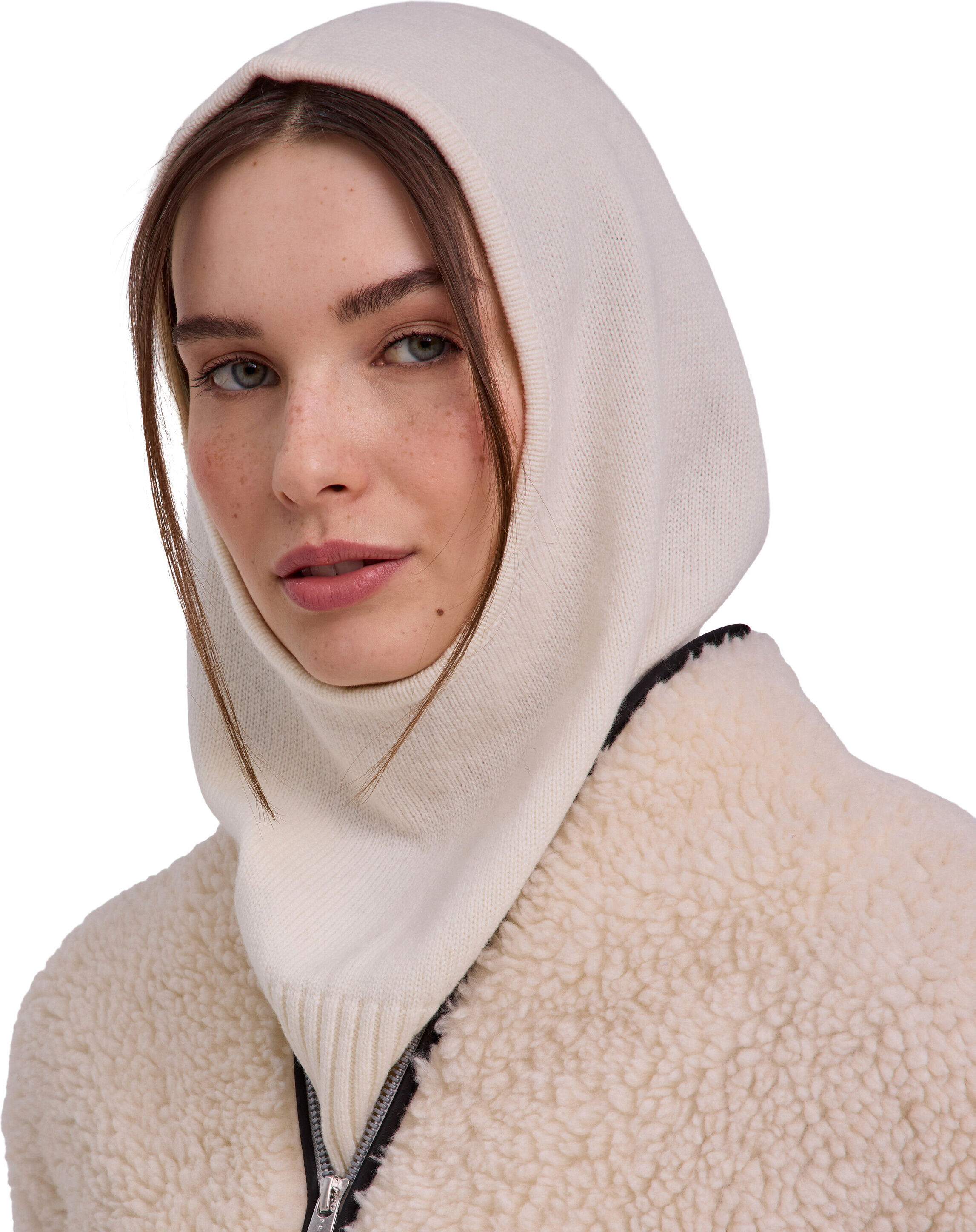 Strickmütze FALKE "FALKE Mütze", Damen, Gr. onesize, weiß (off, weiß (2040)), Mützen Strickmütze