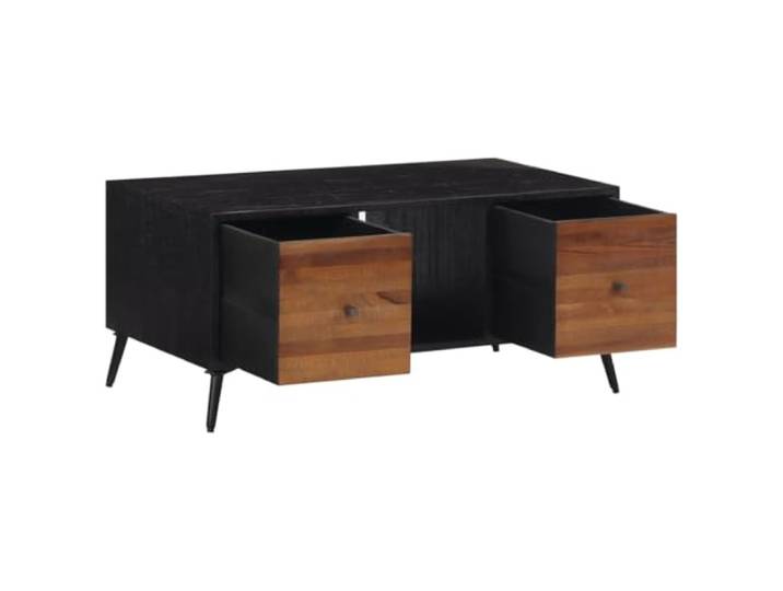 HKLGBVCR Couchtisch aus recyceltem Teak, massiv, mit Schublade, 90 x 50 x 41 cm