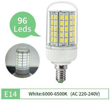 Uplifted Finds LED Corn Bulb E27 E14 High Brightness Energy Saving Light For Ceiling Chandeliers And Home Lighting 96 Leds E14 White