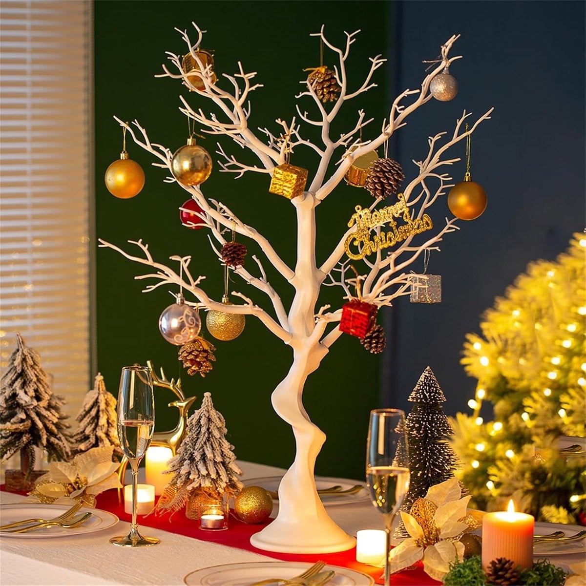 Witte takboom voor Pasen en feestdagen, 75 cm lange decoratieve kunsttak voor bruiloften en verjaardagen