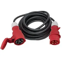 WeingÄrtner CEE-Verlängerung 16 A 400 V 25m H07RN-F 5x2,5mm2 schwarz IP44