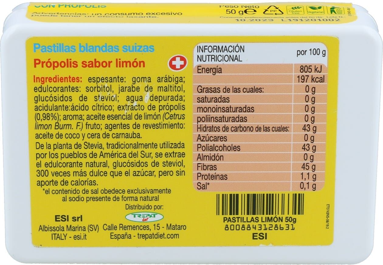 ESI Propolaid pastillas blandas limón 50g