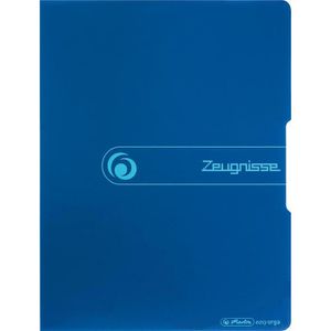 Herlitz Zeugnismappe 11208360, easy orga to go, A4, Sichtbuch, blau, mit 20 Hüllen