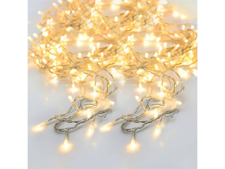 2er-Set LED Lichterkette mit 8 euchtmodi und Timer, 3,6m, batteriebetrieben, IP44