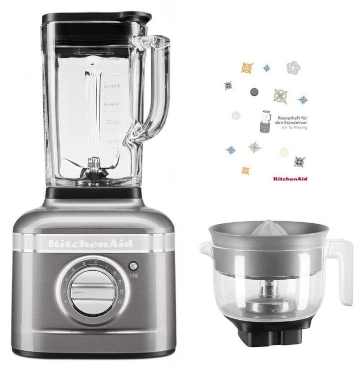 KitchenAid K400 Standmixer Saftpaket Medallion Silber