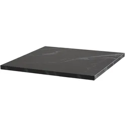 Oviala Business Quadratisches Laminattischblatt 60 x 60 cm schwarzer Marmor Rivoli – Oviala