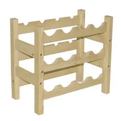 Biedrax Weinregal aus Holz für 12 Flaschen - SV12