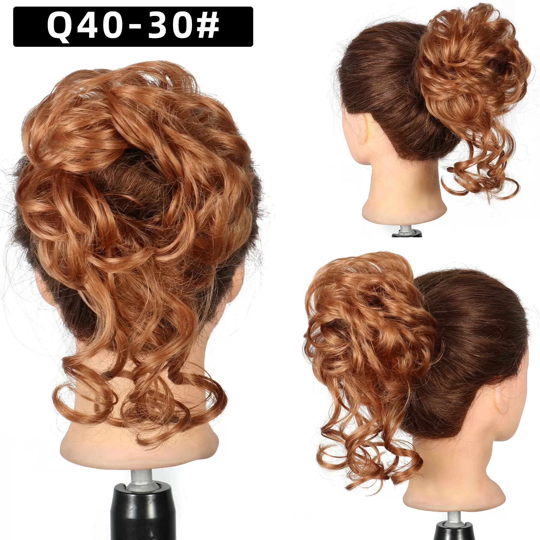 INF Chignon à cheveux longs enveloppant le postiche chouchou