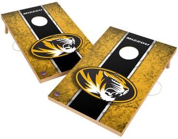 Skip's Garage Vintage Missouri Tigers 2x4 Tailgate Cornhole Boards