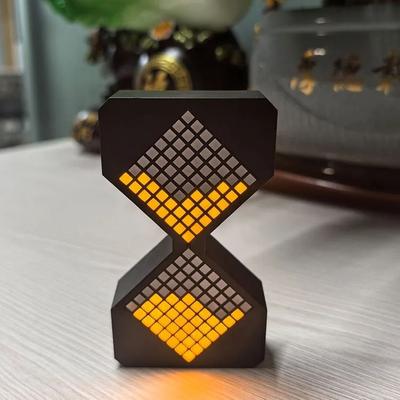 Uplift Essentials LED Electronic Hourglass Timer Modern Digital Sand Clock Cyber Style Decorative Light For Home Or Office black