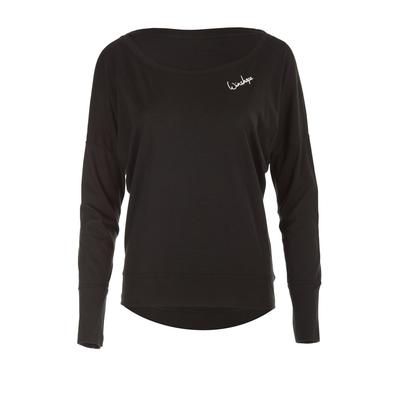 Langarmshirt WINSHAPE "MCS002", Damen, Gr. XXL, schwarz, 50% Modal, 50% Baumwolle, U-Boot-Ausschnitt, Shirts Langarmshirt, Ultra leicht