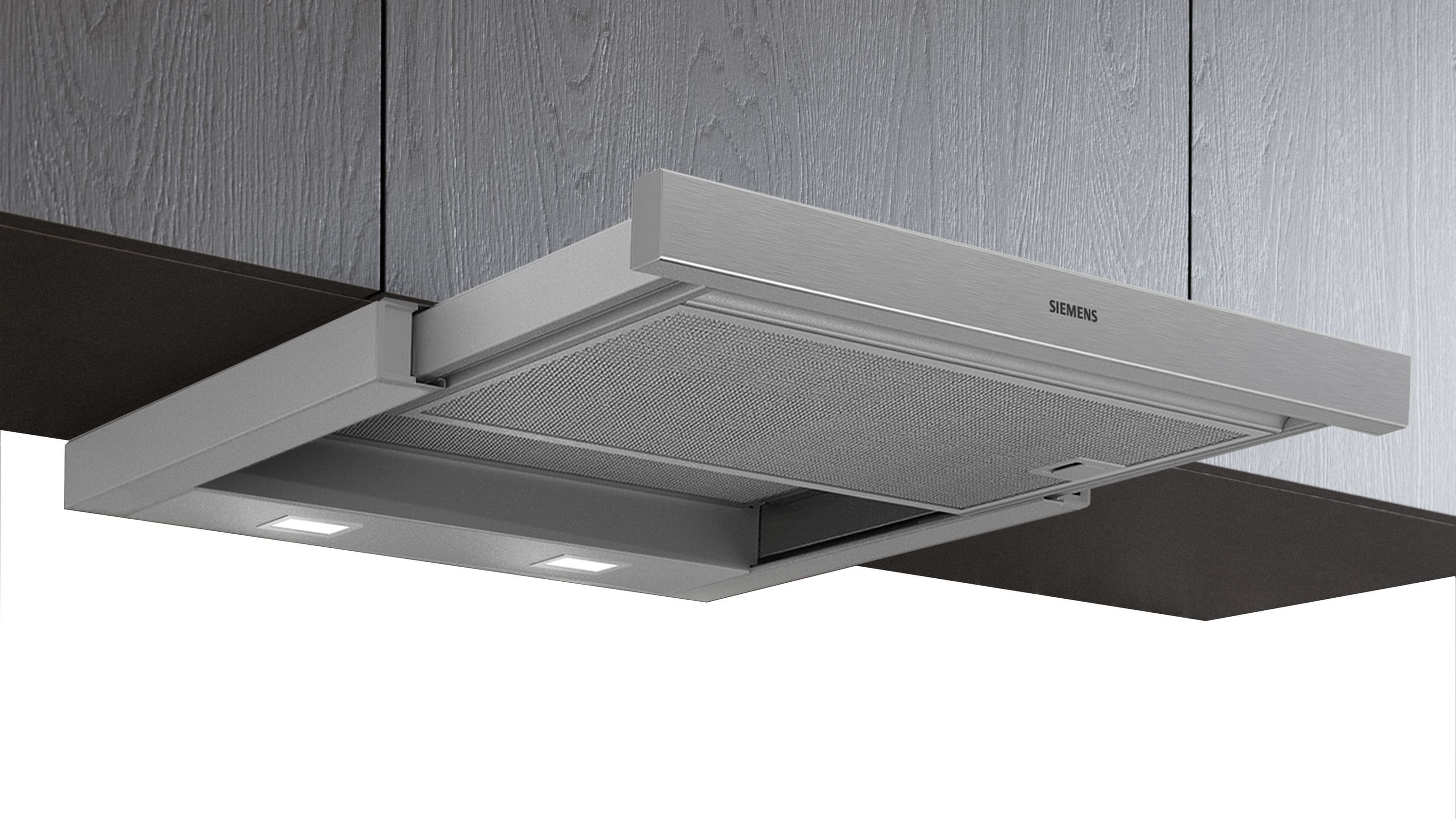 Siemens iQ100 LI63LB526 Dunstabzugshaube Flachschirm 60 cm Abluft/Umluft (Silber)