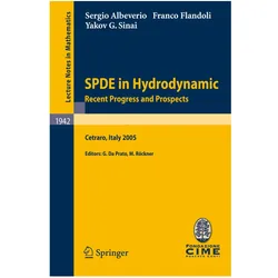 SPDE in Hydrodynamics: Recent Progress and Prospects, Fachbücher von Franco Flandoli, Sergio Albeverio, Yakov G Sinai