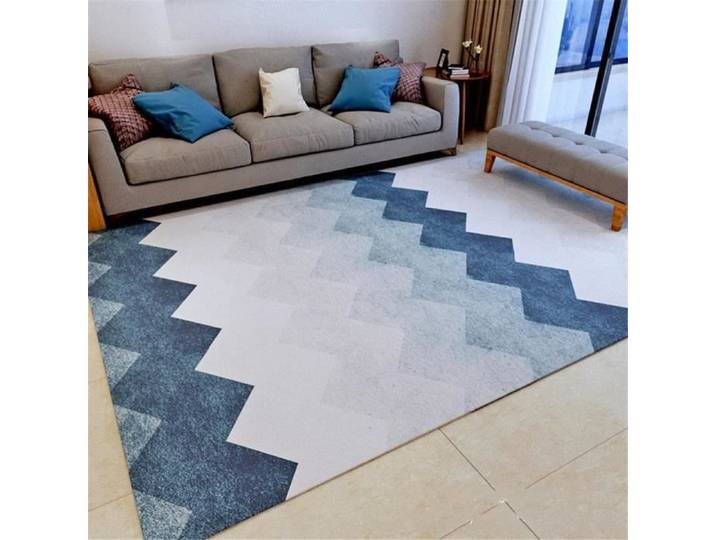 Tapis Grande Taille - Multicolore - Bleu - Rectangulaire