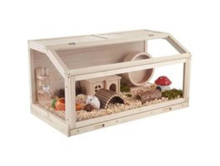 VEVOR Hamsterkäfig Nagerkäfig Nagarium Hamstergehege Holz 1000x520x505 mm, 270°-Sichtfenster Nagersicherer mit Deckel Belüftung für Goldhamster Zwerghamster Meerschweinchen Rennmäuse