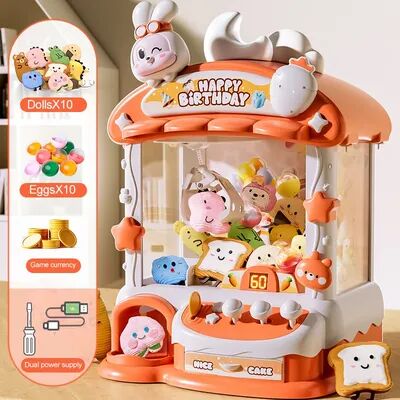 Youfap Market Big Cartoon Rabbit Coin Operated Claw Crane Toy For Kids orange