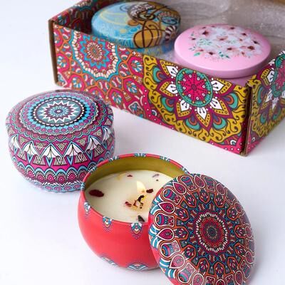 Uplift Picks Vintage Scented Candle Gift Set Soy Wax Flower Fragrance Candle Jars For Home Decor Vintage Scented Candle Gift Set Soy Wax Flower Fragrance Candle Jars For Home Decor