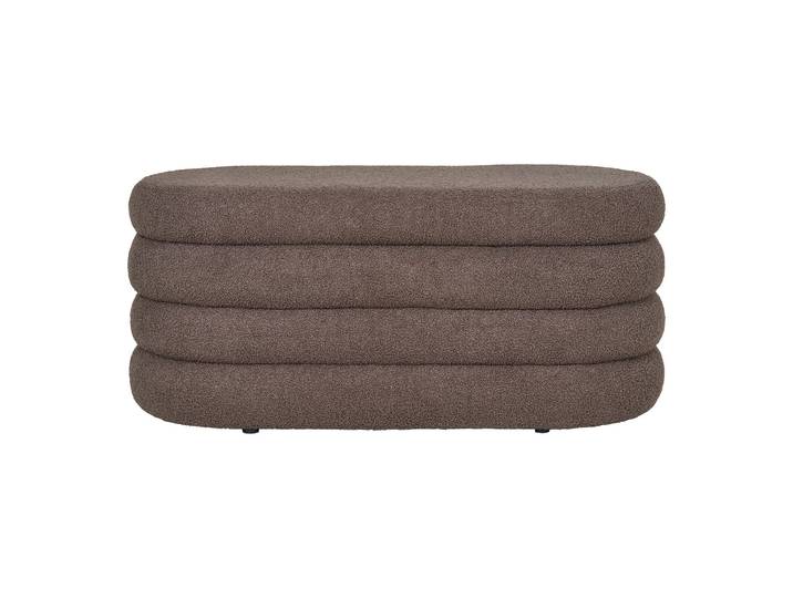 Sitzbank Philo Bouclé Braun mit Stauraum - Braun - Bouclé - Luxusbetten24