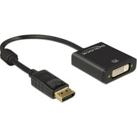 Adapter DisplayPort 1.2 > DVI Buchse 4K schwarz, 20cm