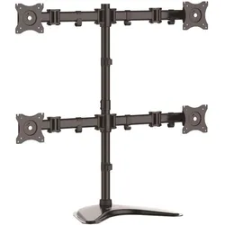 StarTech Vierfach-Monitorhalter - Schwenkbar - Verstellbarer 4 Monitorständer - Für VESA Monitore bis zu 2... (Tisch, 27", 8 kg), Monitor Halterung, Schwarz