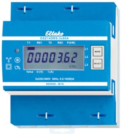 ELTAKO Compteur triphasé DSZ14DRS 3x80A Bus RS485 Radio MID (28365715)
