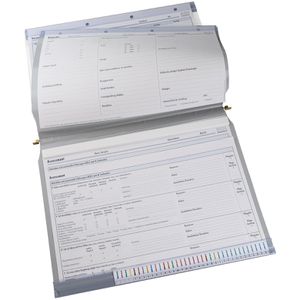 BOI Planettentasche flach, 3 Deckel, grün, mit Klemmschienen & Terminstreifen