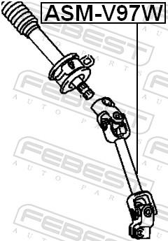 FEBEST Lenkwelle asmv97w für MITSUBISHI