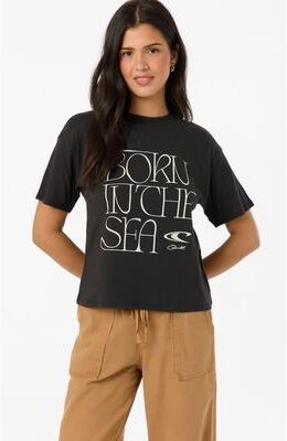 O'Neill s Born In The Sea Easy T-Shirt in Black, Size XS