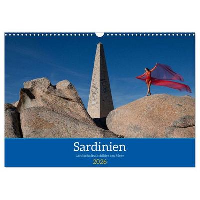 Sardinien - Landschaftsaktbilder am Meer (Wandkalender 2026 DIN A3 quer), CALVENDO Monatskalender