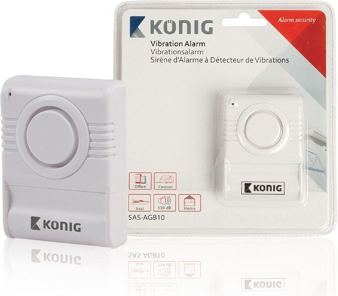 Sensor Detector s/ Fios Contra Quebra de Vidros (130dB) - KONIG