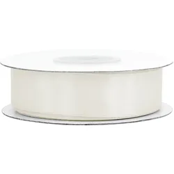 Creativery 18mm Satinband 25m Schleifenband Geschenkband Stoffband Bänder Ivory / Elfenbein