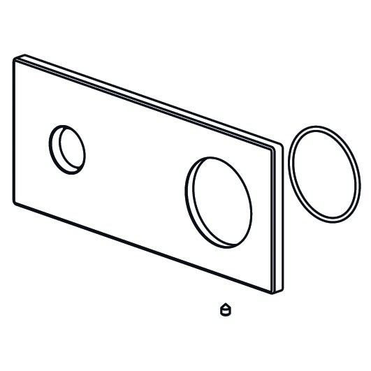 KWC Abdeckplatte komplettELLA+BEVO, brushed steel 538553