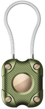 Inspired Deals Waterproof AirTag Pet Collar Holder Durable Metal Protective Case With Rope Loop army Green