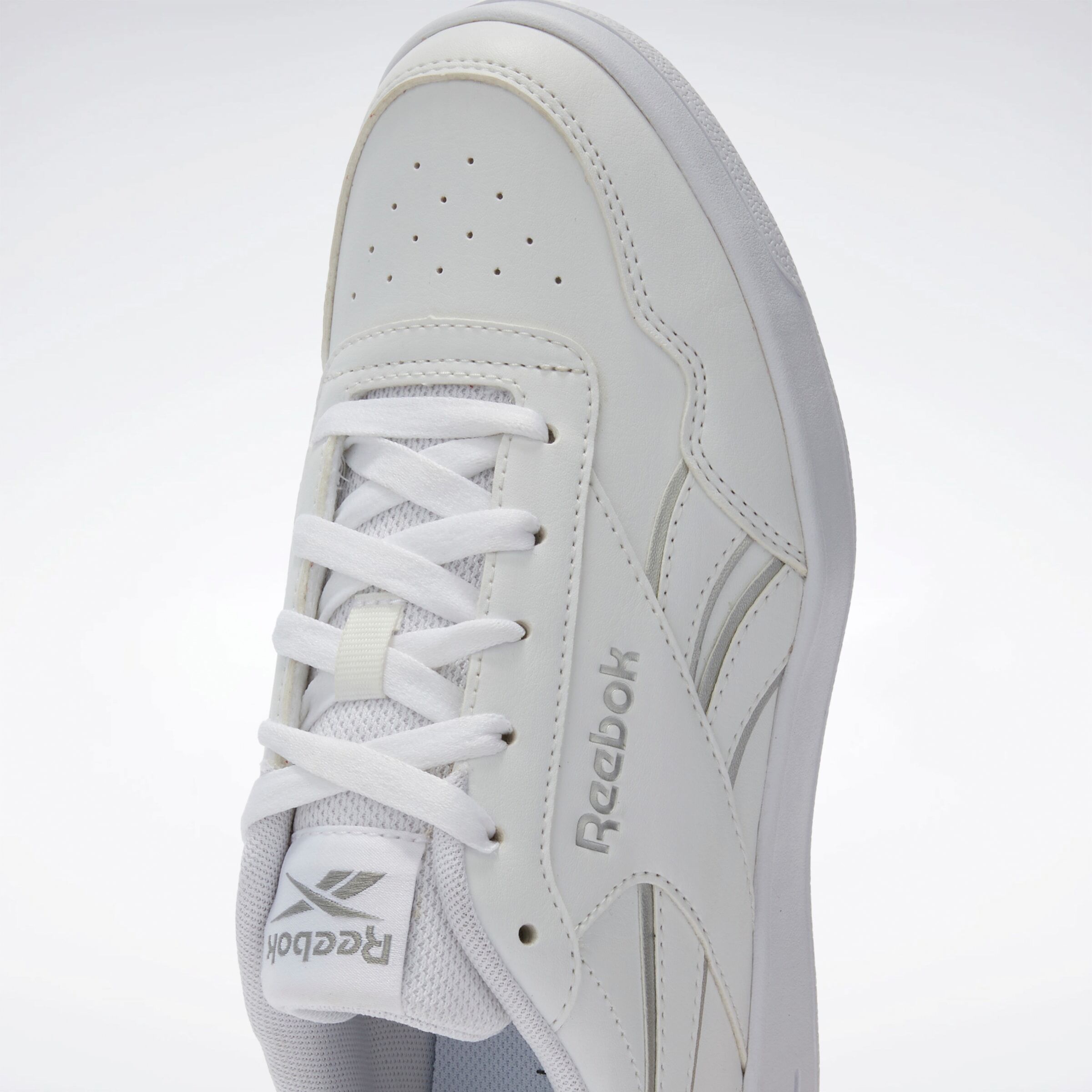 Sneaker REEBOK CLASSIC "REEBOK COURT ADVANCE CLIP", Damen, Gr. 37, weiss (ftwrweiß, grau1, chrome), Synthetik, Textil, Schuhe Sneaker ftwrweiß, grau1, chrome 37