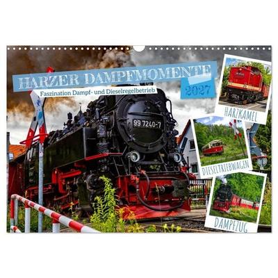Harzer Dampfmomente (Wandkalender 2027 DIN A3 quer), CALVENDO Monatskalender