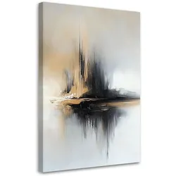 LEINWANDBILD Abstraktes Beigegrau 40x60cm