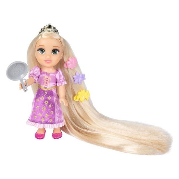Jakks Pacific Disney Princess 6 Inch Petite Doll with Extra Fashion & Accessories Longest Hair Rapunzel (233794-EU)
