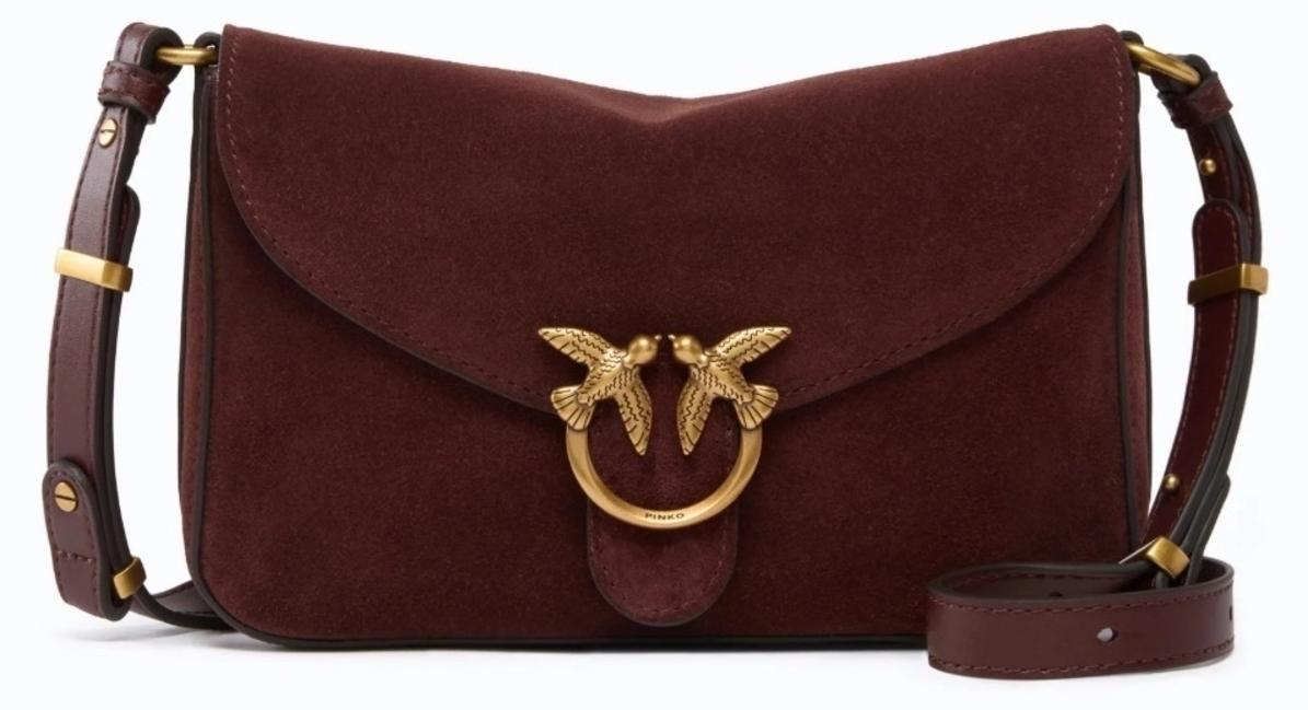 PINKO 107656 A0F6 LOVE SATCHEL MINI SUEDE Burgunder