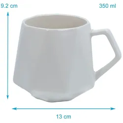 Intirilife, Tasse, Tasse in Feinschliff Optik (350 ml, 4x)
