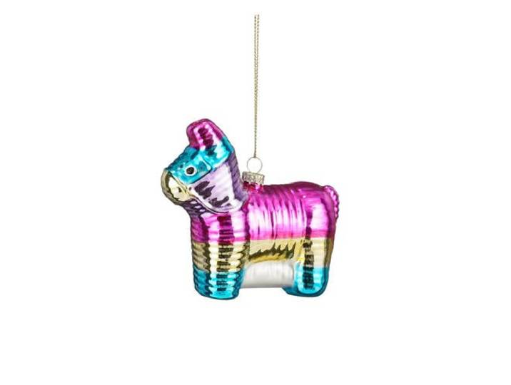 Mica Decorations kerstornament piniata - glas - fuchsia