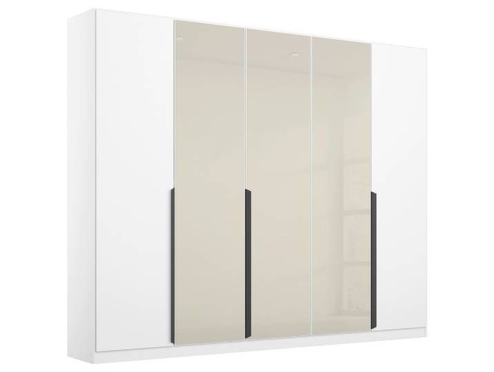 Drehtürenschrank Artemis Weiß, Champagner