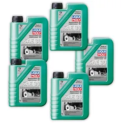5x Rasenmäheröl LIQUI MOLY 1264 Rasenmäher-Öl SAE 30 Motoröl Motorenöl 4 Takt Öl 1L