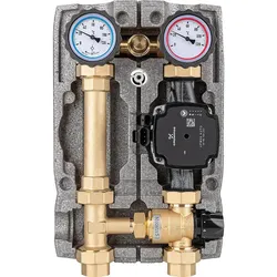 Heizkreisset Easyflow DN25(1'')Konstantwert-Regelkreis thermisch 20-45°C mit Überstromventil, Pumpe Grundfos UPM3S AUTO 25-60