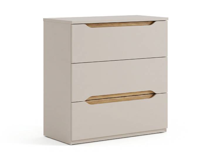Commode 3 tiroirs Edwal Sable/chene - Basika