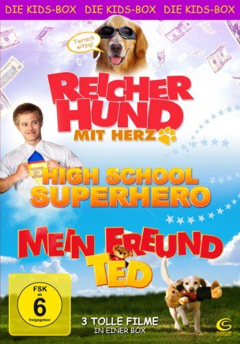 Dane Cannon - Die Kids-Box - Boxset mit 3 tollen Kinderfilmen (Reicher Hund mit Herz, High School Superhero, Mein Freund Ted) [3 DVDs] - Preis vom 09.10.2026 07:28:09 h