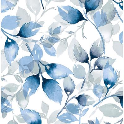 Lillian August Luxe Haven Watercolor Tossed Leaves Peel and Stick Wallpaper