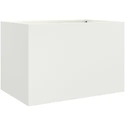 vidaXL Pflanzkübel Weiß 62x40x39 cm Stahl