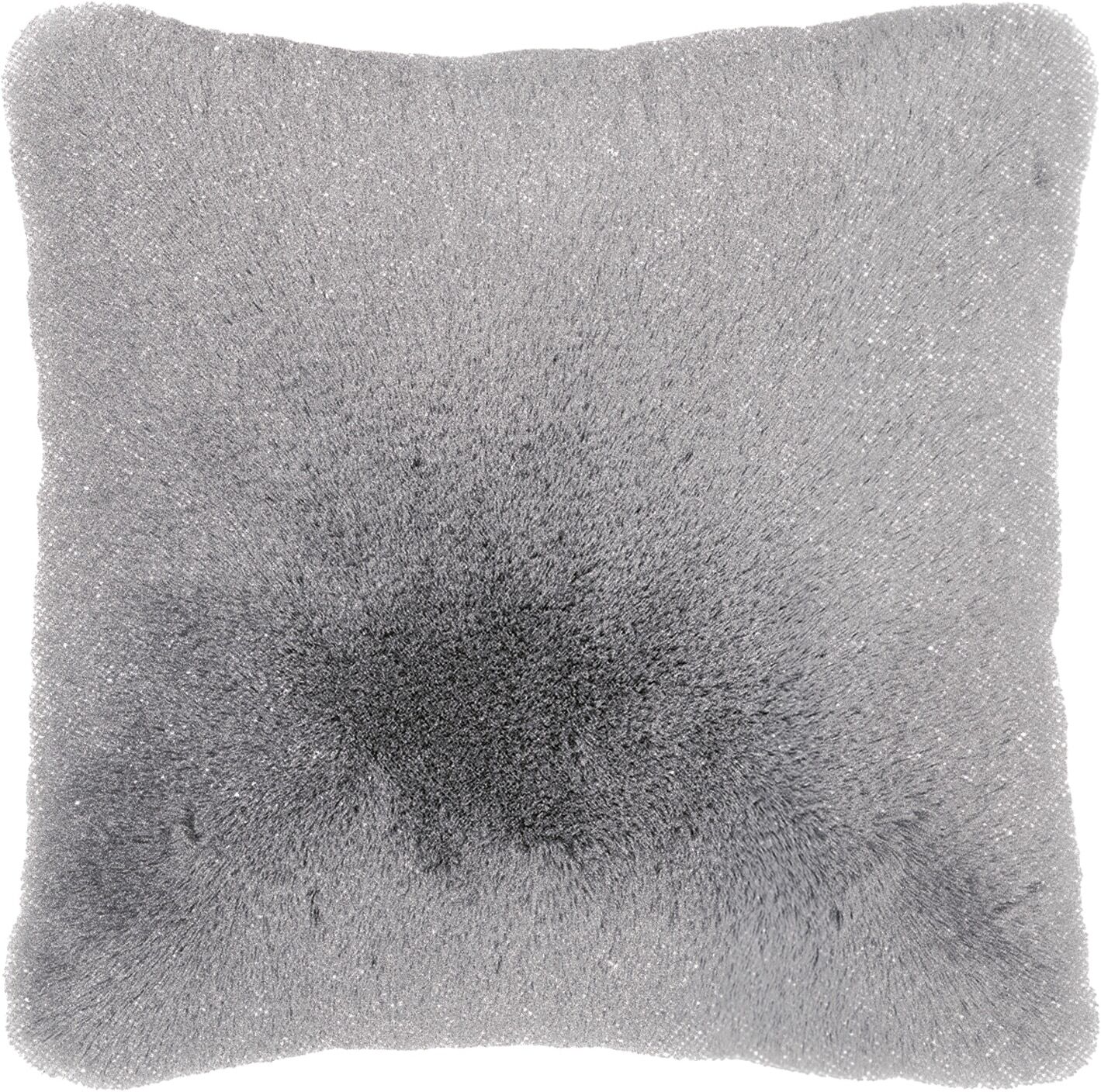 Dekokissen PAD "STELLA", grau (grau, felloptik), B:50cm L:50cm, Polyester, Dekokissen_Sitzkissen_Kissenhüllen, Kissenhülle, flauschige Kunstfell Qualität, 50x50 cm